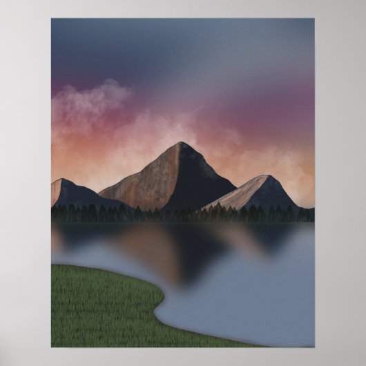 Rocky Mountain Landschaft Poster Wilhelm Tell (Vorne)