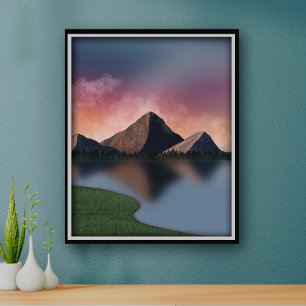 Rocky Mountain Landschaft Poster Wilhelm Tell