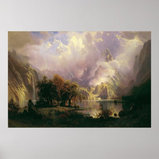 Rocky Mountain Landschaft von Albert Bierstadt Poster (Vorne)