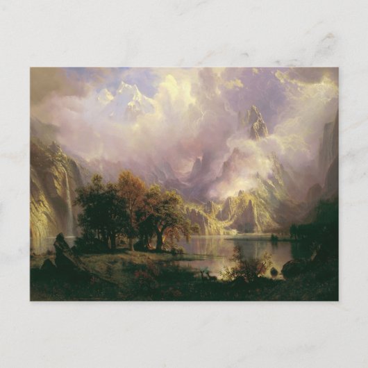 Rocky Mountain Landschaft von Albert Bierstadt Postkarte (Vorderseite)