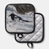 Rocky Mountain Magpie Potthalter Topflappen (Vorderseite/Rückseite)