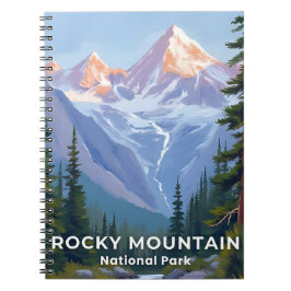 Rocky Mountain National Park Colorado Reise Kunst Notizblock