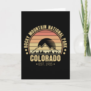 Rocky Mountain National Park Colorado Retro-Stil Karte