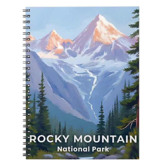 Rocky Mountain National Park Colorado Travel Art Notizblock (Vorderseite)