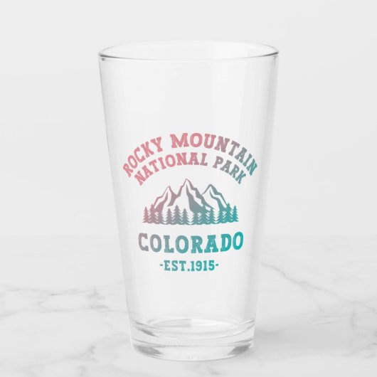 Rocky Mountain National Park Colorado USA Gradient Glas (Vorderseite)