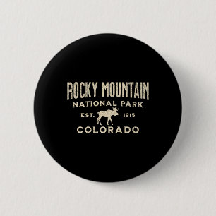 Rocky Mountain National Park Colorado USA Outdoor  Button