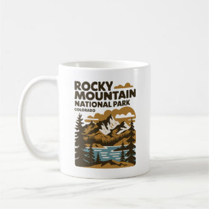 Rocky Mountain National Park Colorado Vintage Kuns Kaffeetasse