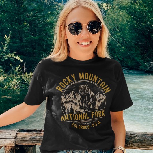 Rocky Mountain National Park Forest Landscape Tri-Blend Shirt