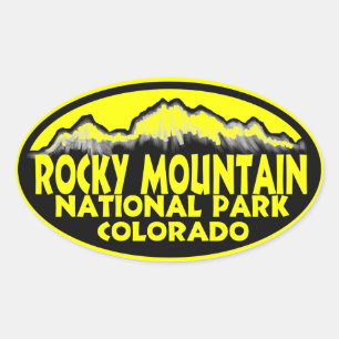 Rocky Mountain National Park Gelbe ovale Aufkleber