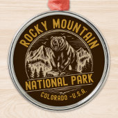Rocky Mountain National Park Mountain Landscape Ornament Aus Metall