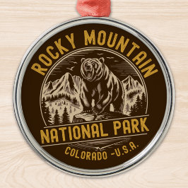 Rocky Mountain National Park Mountain Landscape Ornament Aus Metall