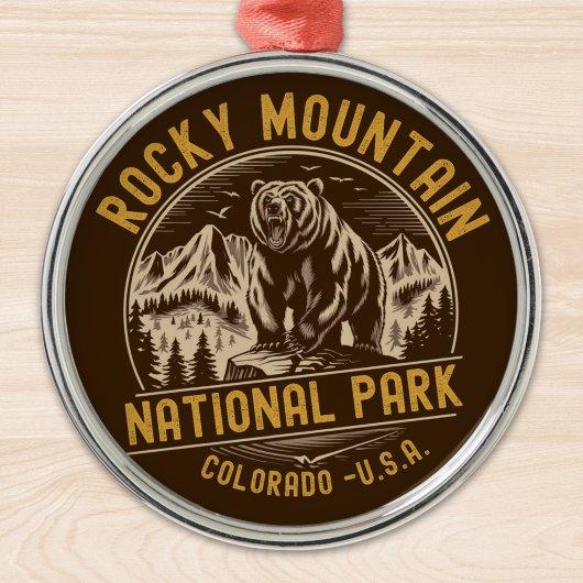 Rocky Mountain National Park Mountain Landscape Ornament Aus Metall