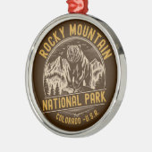 Rocky Mountain National Park Mountain Landscape Ornament Aus Metall (Links)