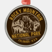 Rocky Mountain National Park Mountain Landscape Ornament Aus Metall (Vorne)
