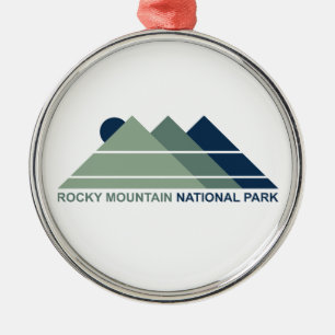 Rocky Mountain National Park Mountain Sun Ornament Aus Metall