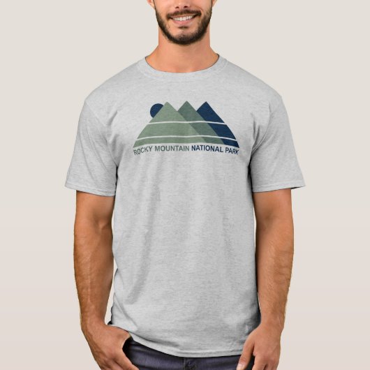 Rocky Mountain National Park Mountain Sun T-Shirt (Vorderseite)