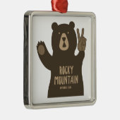 Rocky Mountain National Park Peace Bear Ornament Aus Metall (Rechts)