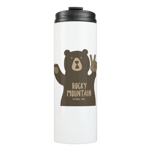 Rocky Mountain National Park Peace Bear Thermosbecher (Vorderseite)
