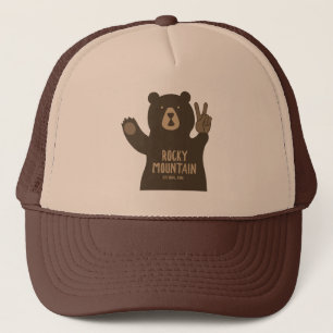 Rocky Mountain National Park Peace Bear Truckerkappe