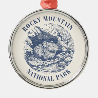 Rocky Mountain National Park Pika-Ornament  Ornament Aus Metall