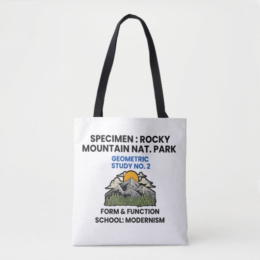 Rocky Mountain National Park Retro Specimen Tasche (Vorderseite)