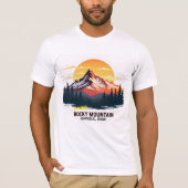 Rocky Mountain National Park Retro Sunset T-Shirt (Vorderseite)