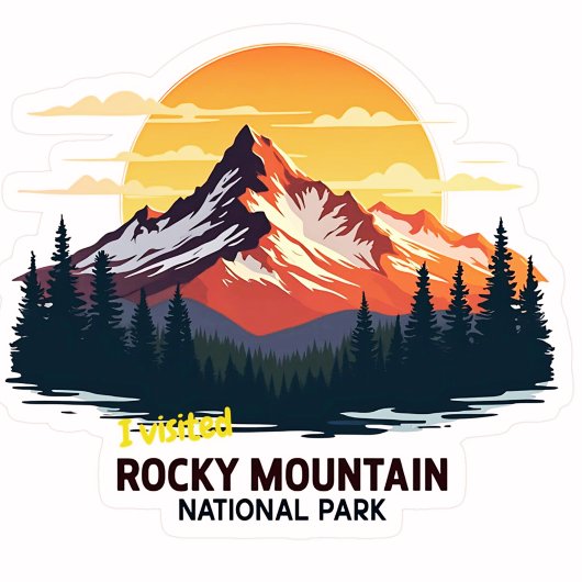 Rocky Mountain National Park Retro Sunset T-Shirt