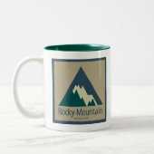 Rocky Mountain National Park Rustic Zweifarbige Tasse (Links)
