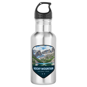 Rocky Mountain National Park Schild Edelstahlflasche