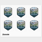 Rocky Mountain National Park Schild Quadratischer Aufkleber (Blatt)