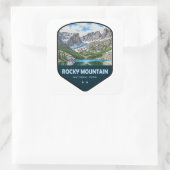Rocky Mountain National Park Schild Quadratischer Aufkleber (Tasche)