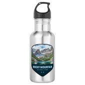 Rocky Mountain National Park Shield Edelstahlflasche (Vorderseite)