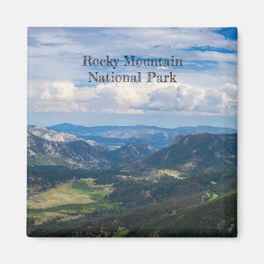 Rocky Mountain National Park Summer Vista Foto Magnet (Vorne)