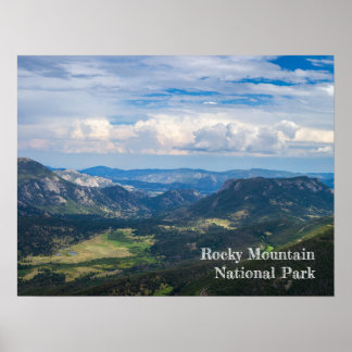 Rocky Mountain National Park Summer Vista Foto Poster