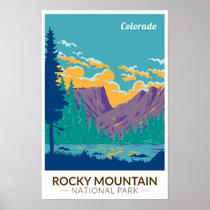 Rocky Mountain National Park Teton Range Reise Poster