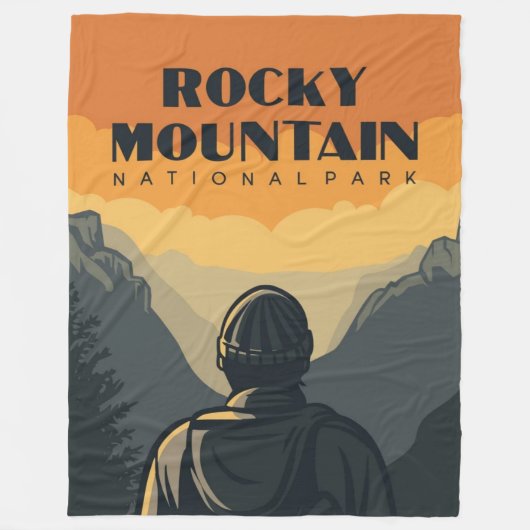 Rocky Mountain National Park Travel Fleecedecke (Vorderseite)