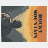 Rocky Mountain National Park Travel Fleecedecke (Vorderseite (Horizontal))