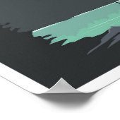 Rocky Mountain National Park Travel Illustration Poster (Ecke)