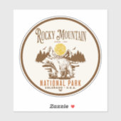 Rocky Mountain National Park Vintage landscape Aufkleber (Blatt)