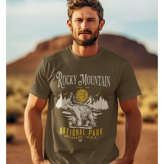 Rocky Mountain National Park Vintage landscape T-Shirt