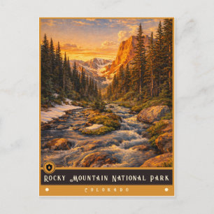 Rocky Mountain National Park   Vintage Postkarte
