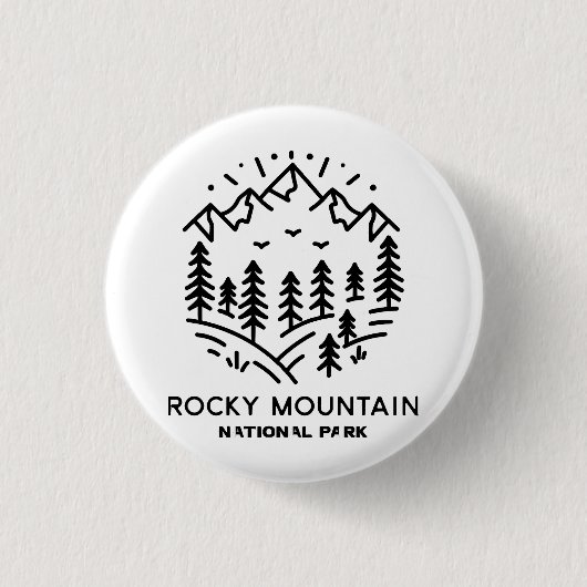 Rocky Mountain Nationalpark Button (Vorderseite)