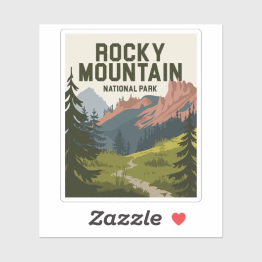 Rocky Mountain Nationalpark Colorado Aufkleber (Blatt)