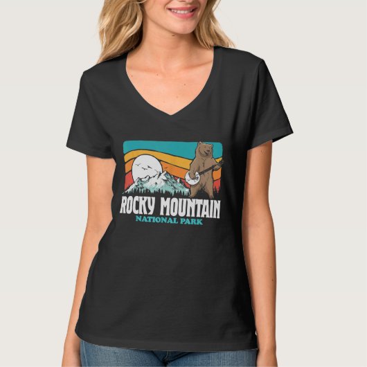 Rocky Mountain Nationalpark Colorado Banjo Bear T-Shirt (Vorderseite)