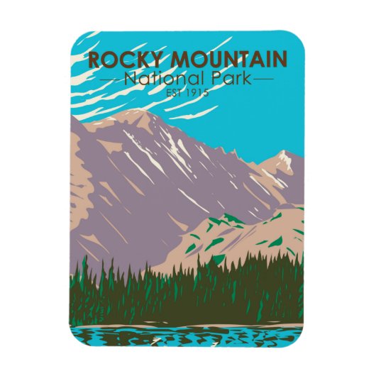 Rocky Mountain Nationalpark Colorado Bellinzona Magnet (Vertikal)