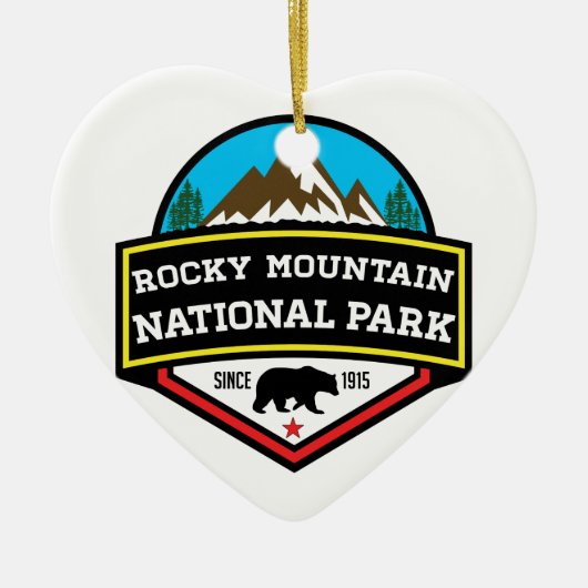 ROCKY MOUNTAIN NATIONALPARK-COLORADO-BERGE KERAMIKORNAMENT (Vorne)