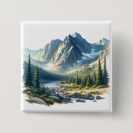 Rocky Mountain Nationalpark Colorado Button (Vorderseite)
