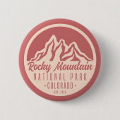 Rocky Mountain Nationalpark Colorado Button (Vorderseite)
