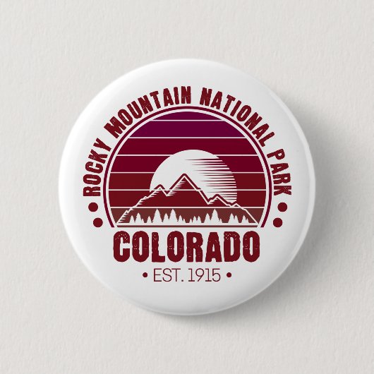 Rocky Mountain Nationalpark Colorado Button (Vorderseite)