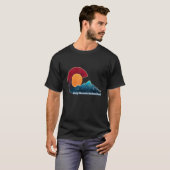Rocky Mountain Nationalpark Colorado Flag & Mount T-Shirt (Vorne ganz)
